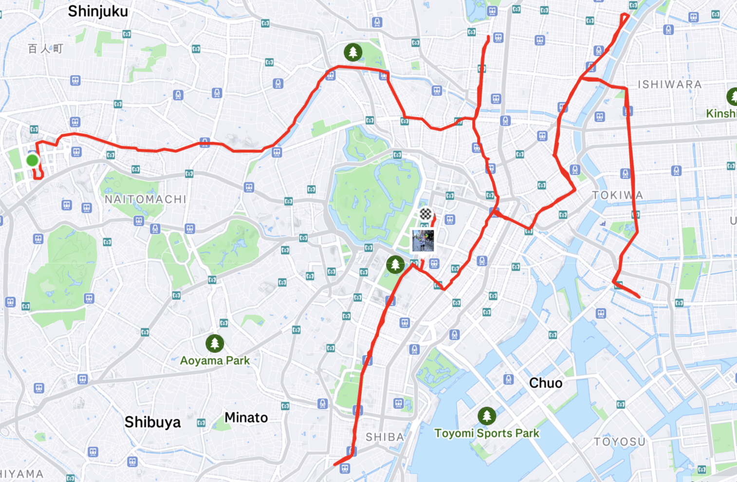 Route Tokyo Marathon 2024