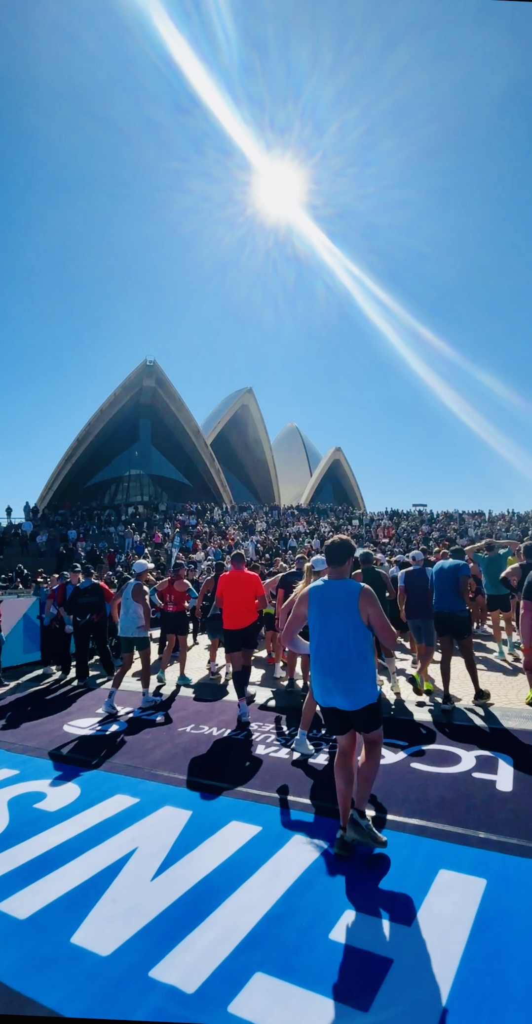 TCS Sydney Marathon 2025 finish line crossing 3:32
